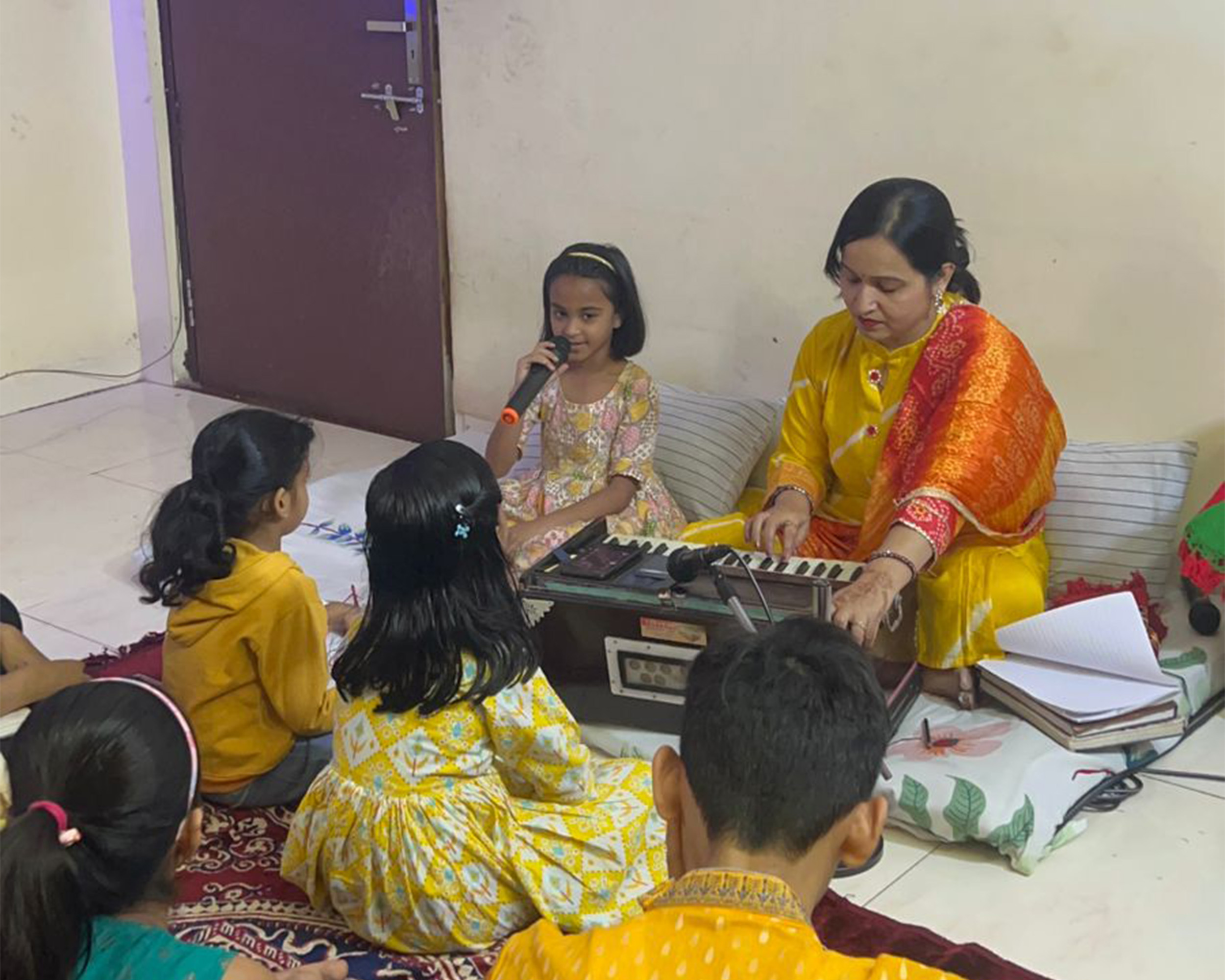SurSaj student learning music